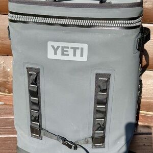 YETI Gray Backpack with Waterproof Design